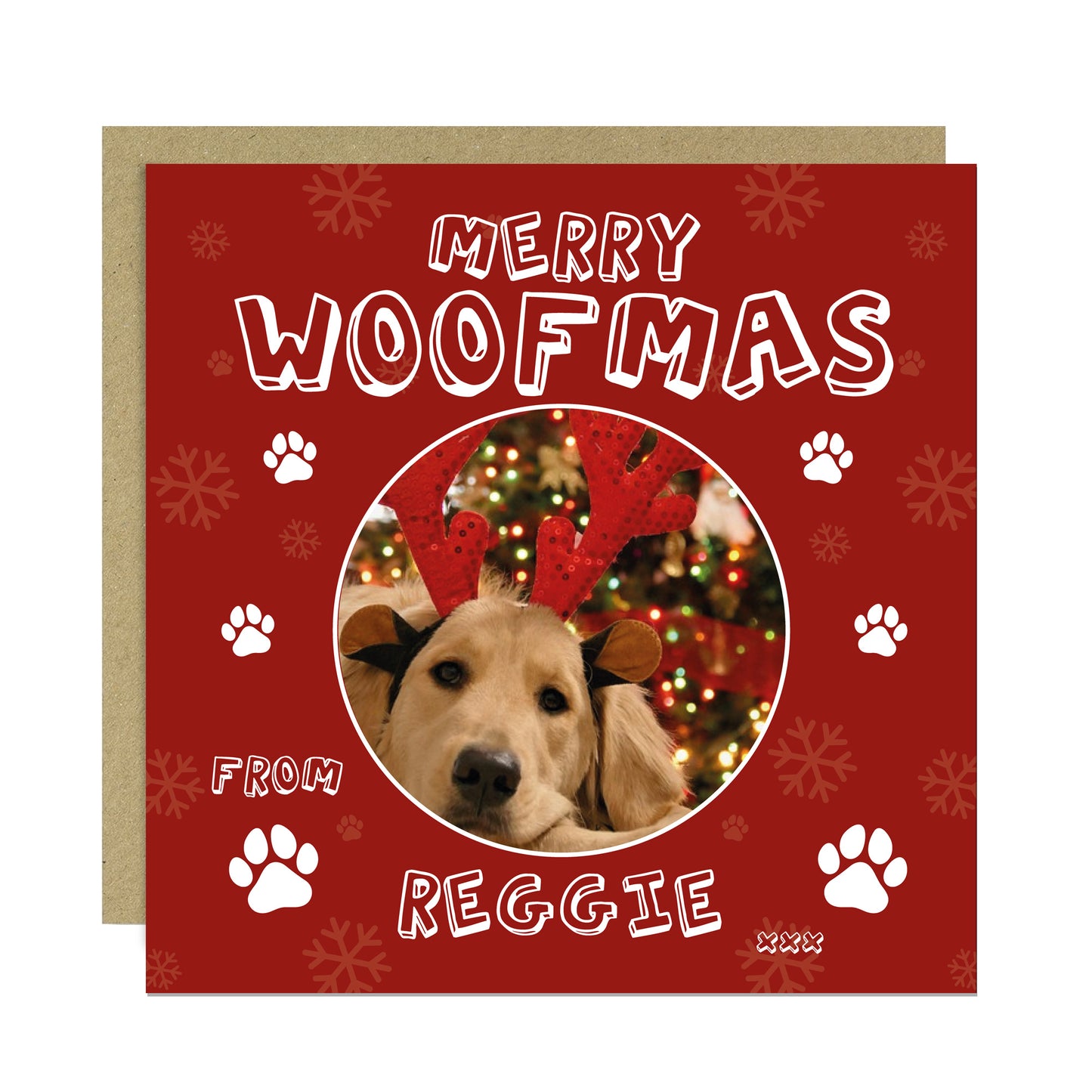 Funny Christmas Card From Dog Puppy MERRY WOOFMAS Card For Mum