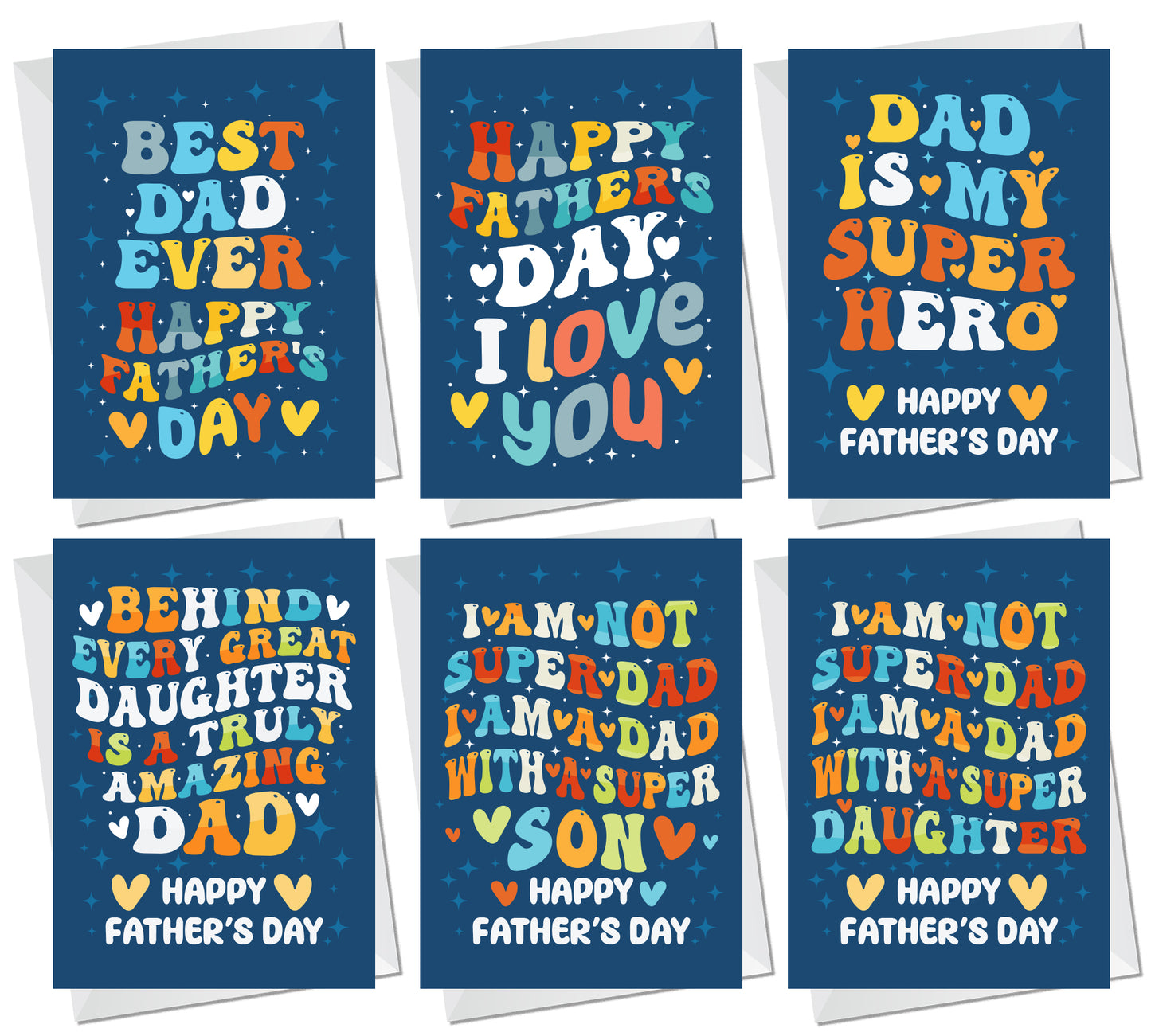 Fathers Day Card For Dad Pack Of 6 Cards For Dad Greetings Card