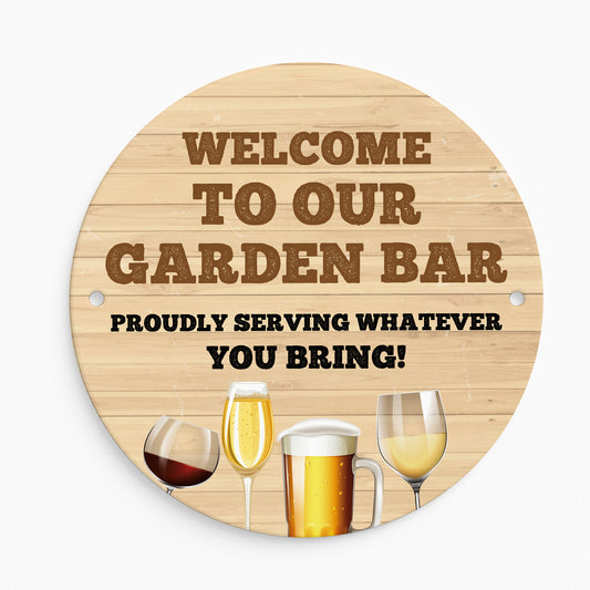 Bar Signs For Home Bar Round Wall Plaque Bar Sign Garden Shed