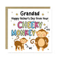 Fathers Day Card for Grandad From Your Cheeky Monkey Funny