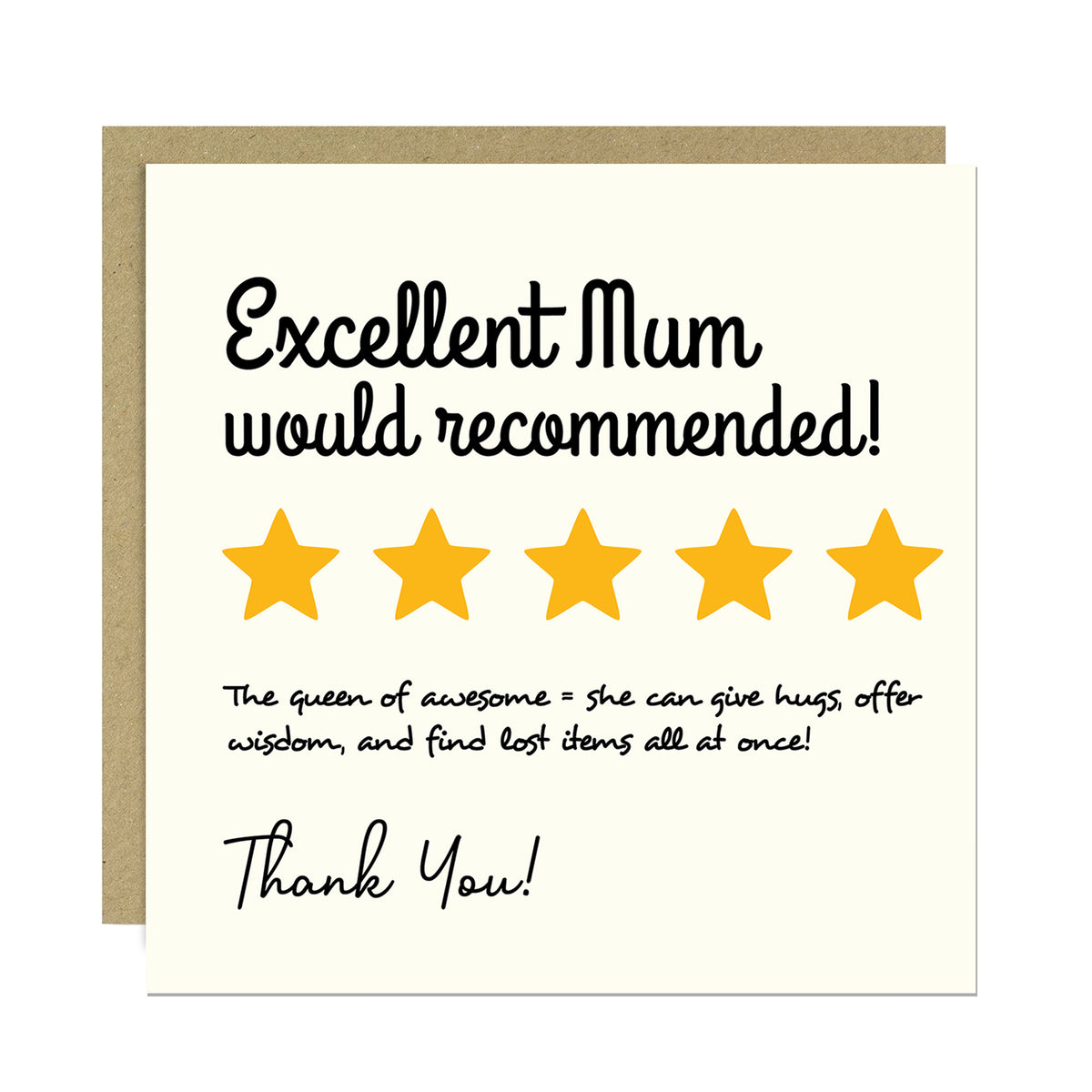 Funny Mum Birthday Card Birthday Card Mum Would Recommend