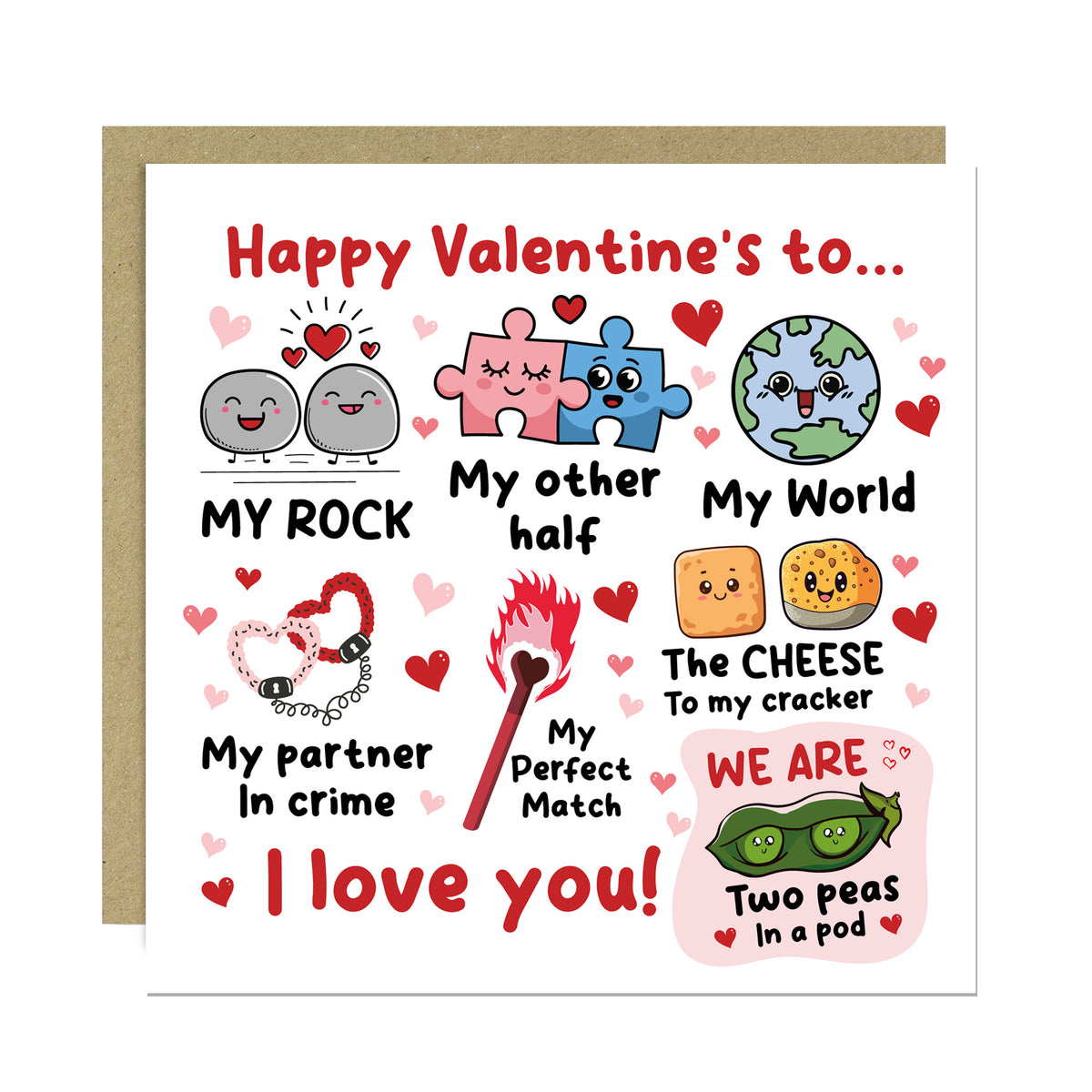 Happy Valentine's To My Rock My Other Half My World Card