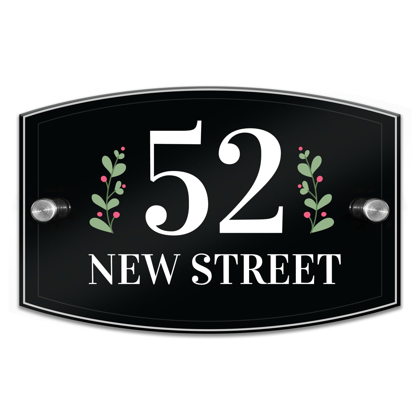 Contemporary Moden Door House Sign Acrylic & Aluminium Door Sign