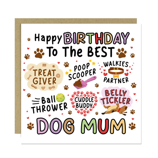 Birthday Card From The Dog Birthday Card For Best Dog Mum