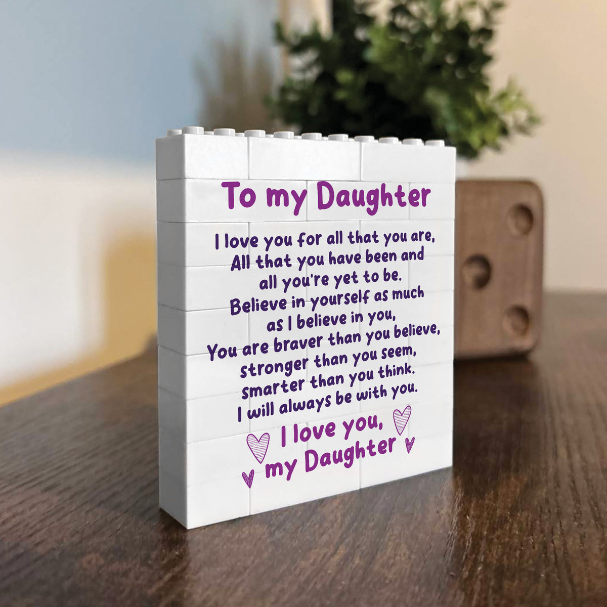 Daughter Sentimental Gift Poem Building Block Daughter Gift Idea