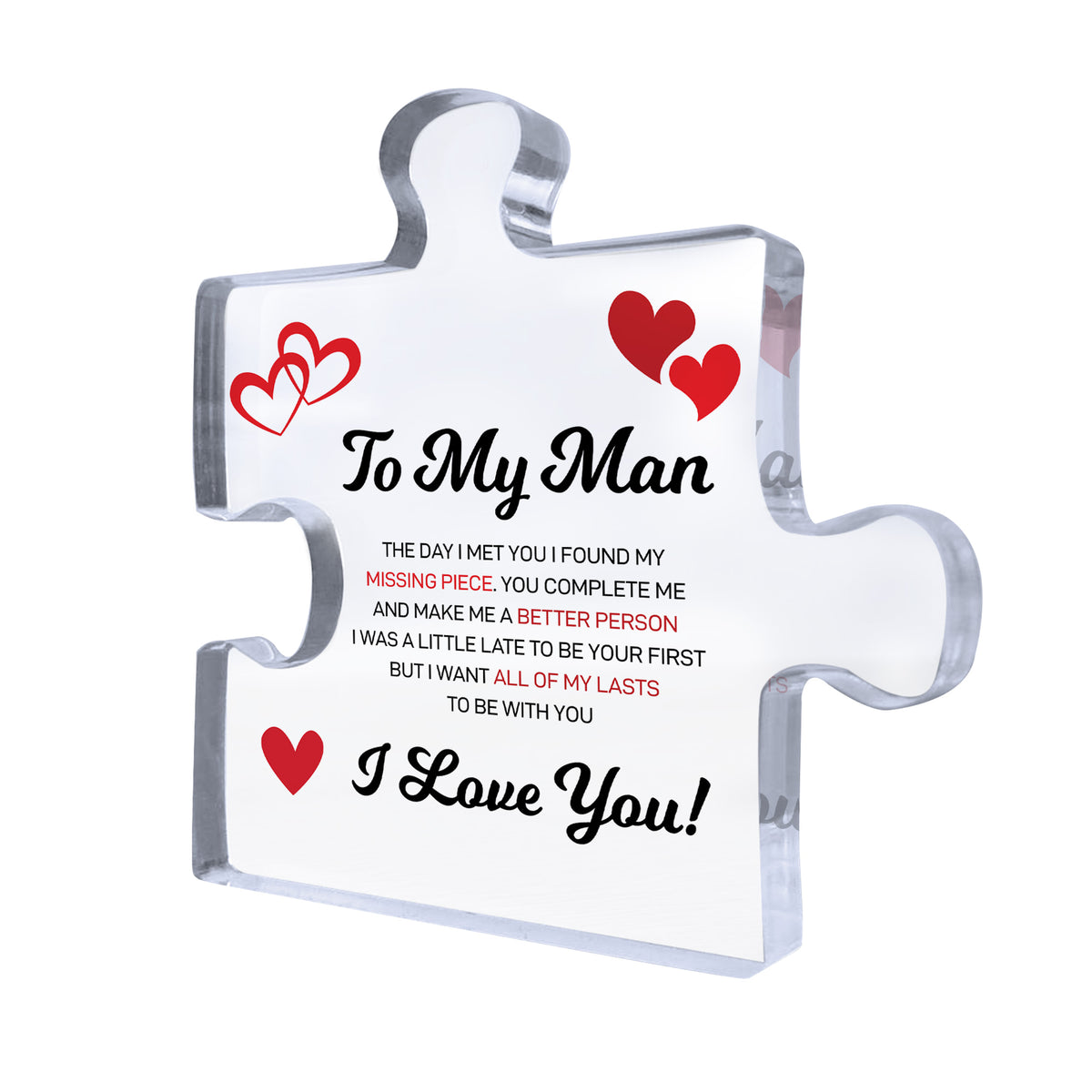 Gifts for Him I Love You Gifts My Man Acrylic Block Anniversary