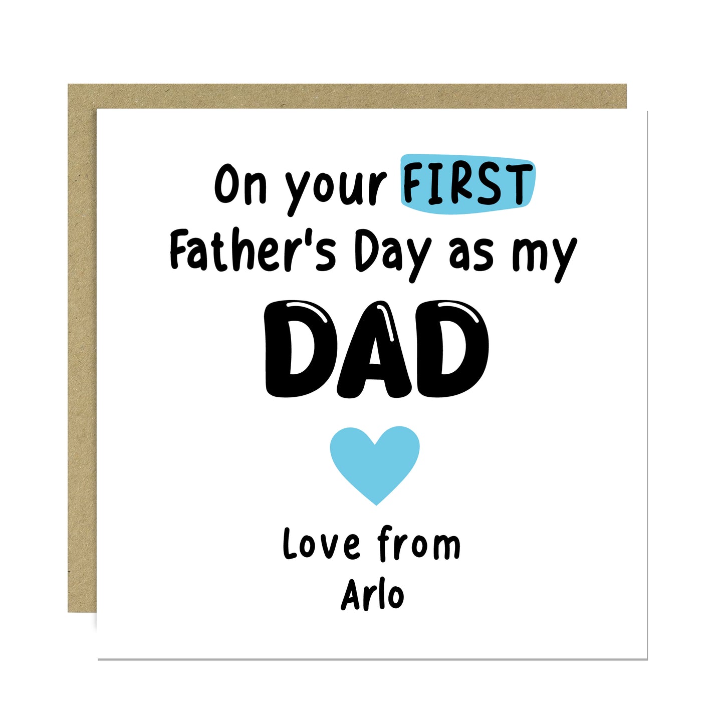 First Fathers Day Card For Dad Daddy Personalised Dad Card