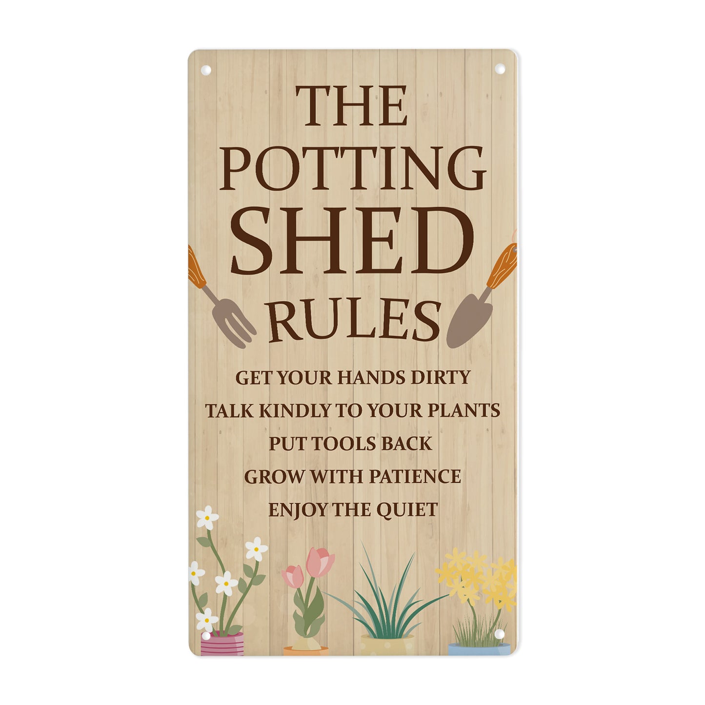 The Potting Shed Rules Sign For Garden Summerhouse Greenhouse