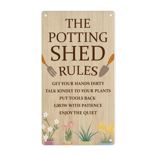 The Potting Shed Rules Sign For Garden Summerhouse Greenhouse