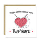 2nd Anniversary Card For Husband Wife Cotton Anniversary Card