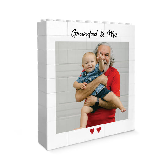 Happy Fathers Day Gift For Grandad Personalised Photo Block