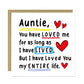 Birthday Card For Auntie With Kraft Envelope Thank You Card