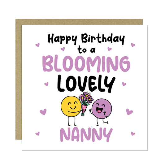 Happy Birthday Card For Nanny Blooming Lovely Nanny