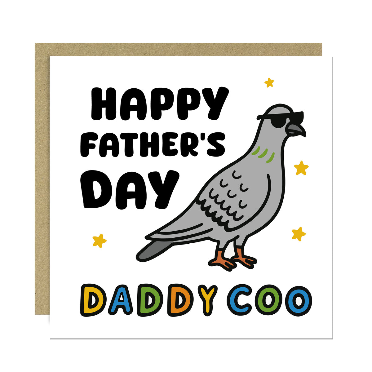 Funny Card For Dad For Fathers Day DADDY COO Card With Envelope