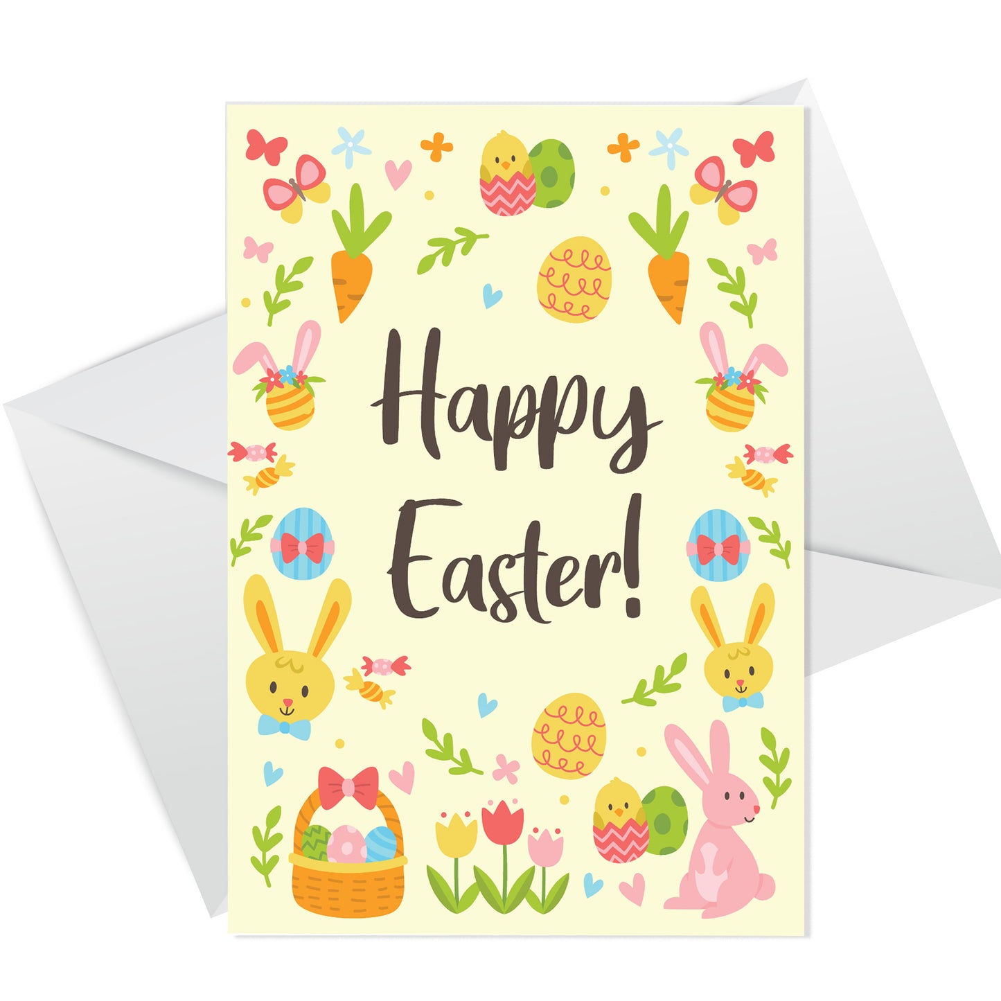 Easter Card Happy Easter Greetings Card For Kids Children