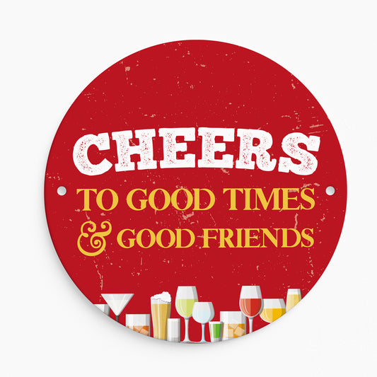 Bar Signs For Home Bar Round Wall Plaque Gift For Men Women