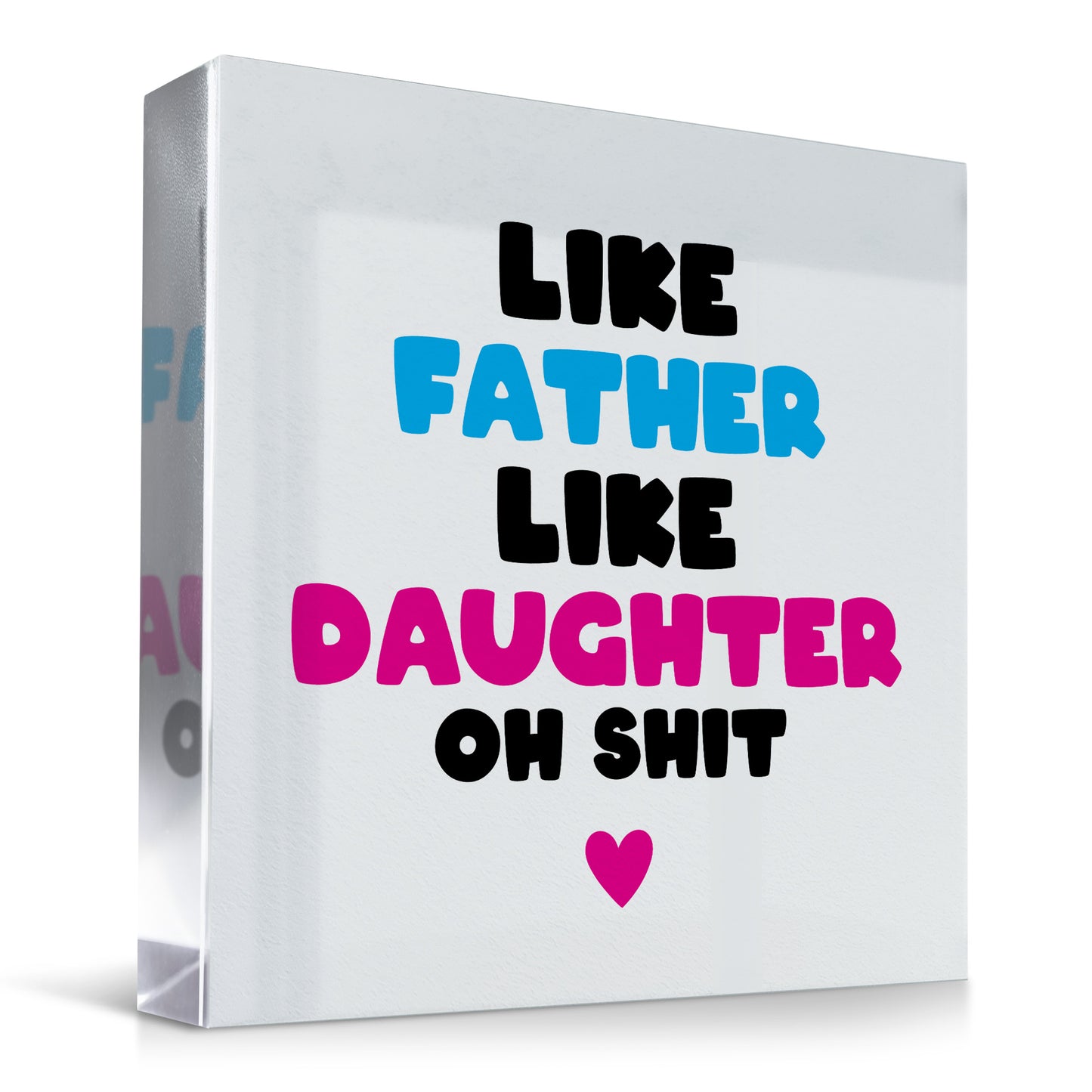 FUNNY Gift For Daughter Dad Like Father Like Daughter Plaque
