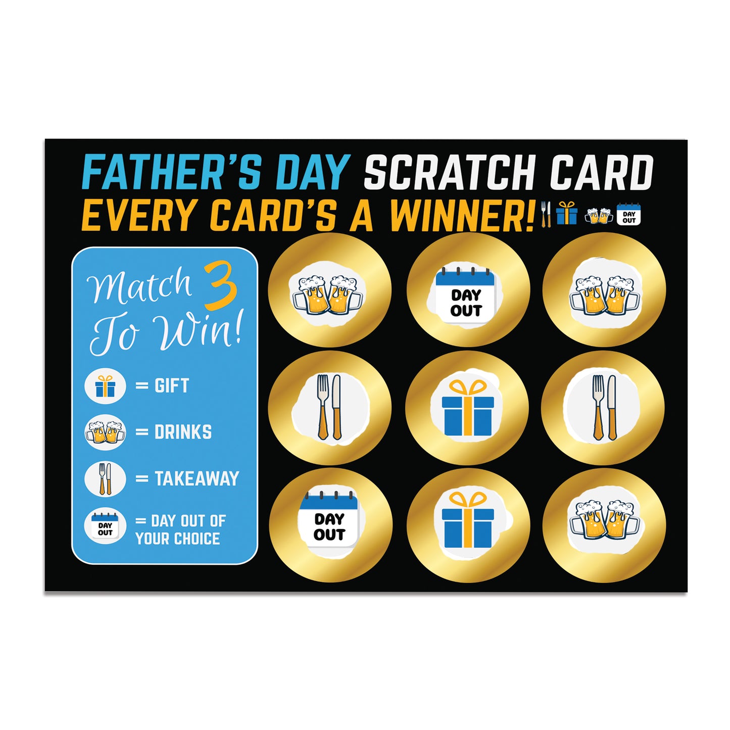 Scratch Card For Dad Gift for Dad Fathers Day Gift Novelty Card