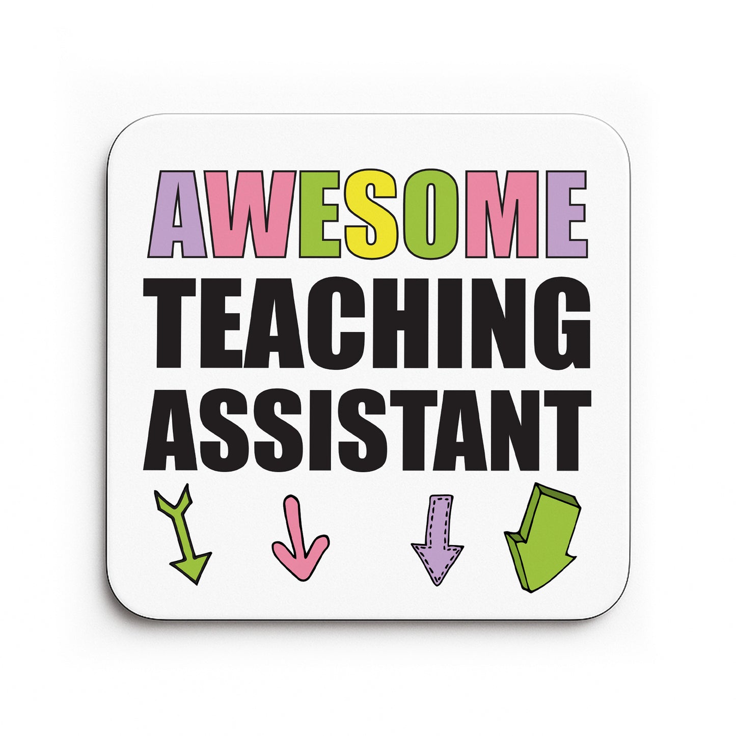 Gift For Teaching Assistant AWESOME TA Coaster Teacher Present