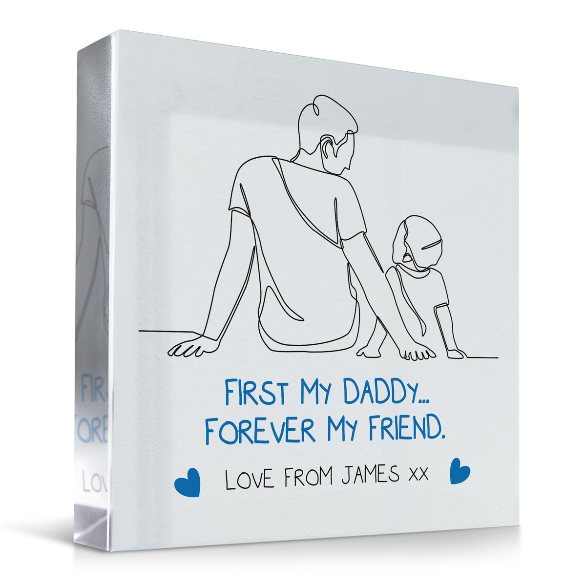 Dad Gift For Birthday Fathers Day Personalised Block Special Dad