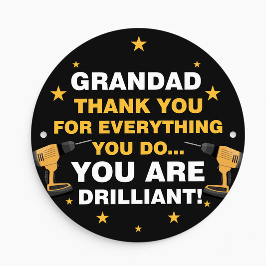 Grandad Gift For Fathers Day Birthday You Are Drilliant Man Cave