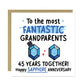 Sapphire Anniversary Card for Grandparents 45th Anniversary Card