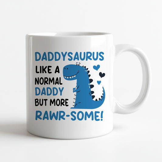 Daddy Ceramic Mug Novelty Daddysaurus Funny Gift For Birthday