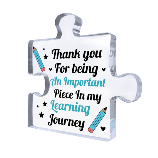 Gift For Teacher Teaching Assistant Important Piece Plaque