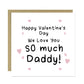 Daddy Valentine Card Daddy Valentines Gift From Daughter Son