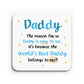 Gifts For Daddy DADDY COASTER Daddy Birthday Gift For Christmas
