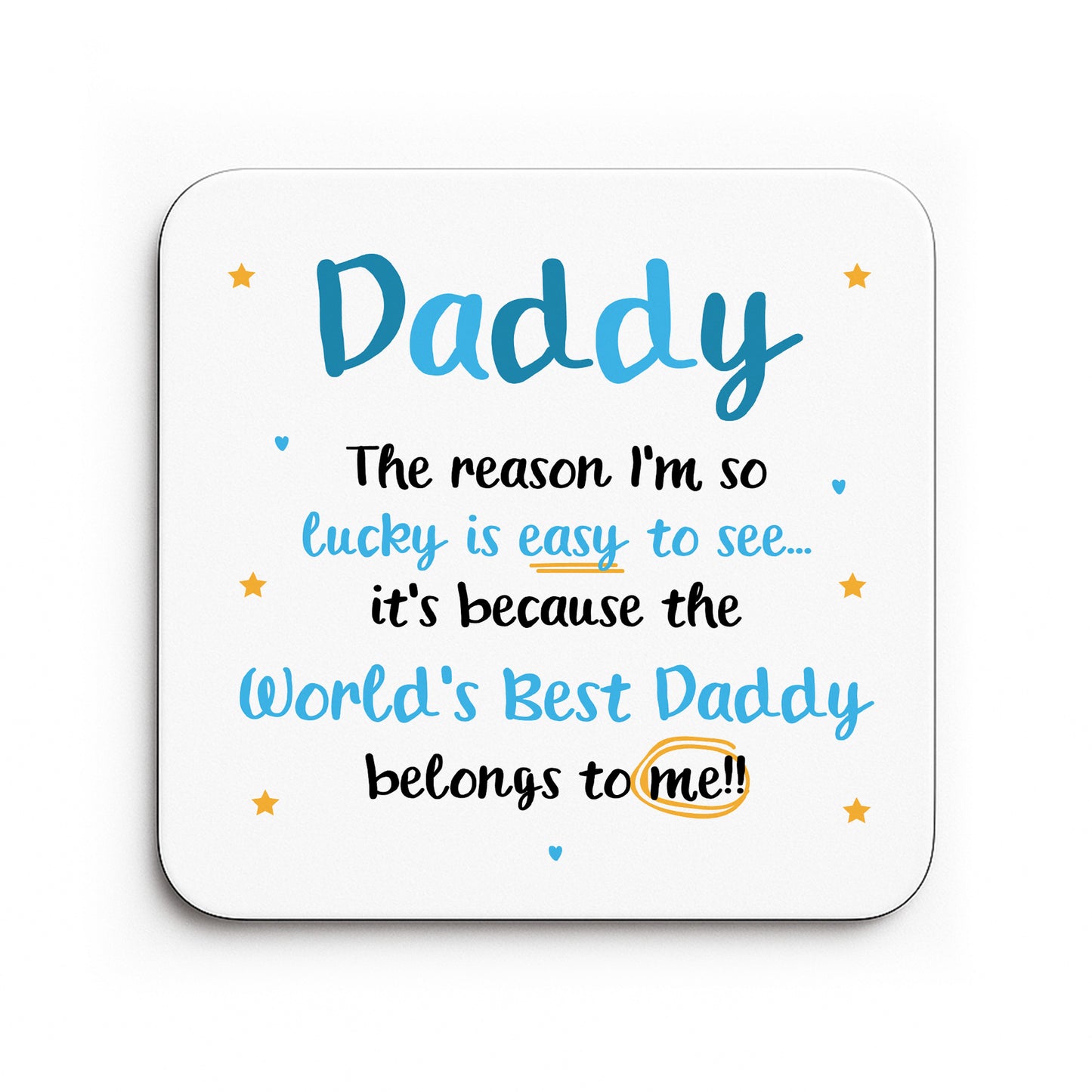 Gifts For Daddy DADDY COASTER Daddy Birthday Gift For Christmas