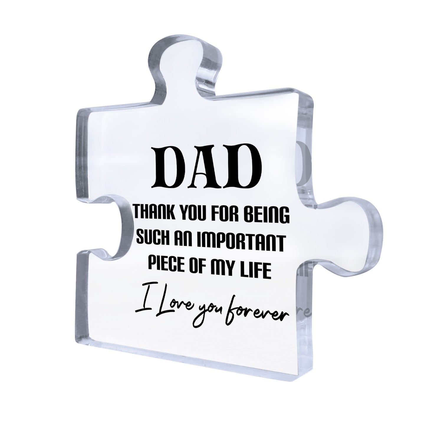 Special Dad Gift For Birthday Christmas Puzzle Piece Thank You