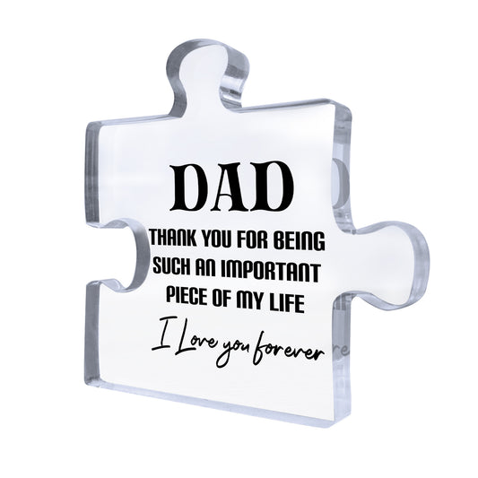 Special Dad Gift For Birthday Christmas Puzzle Piece Thank You