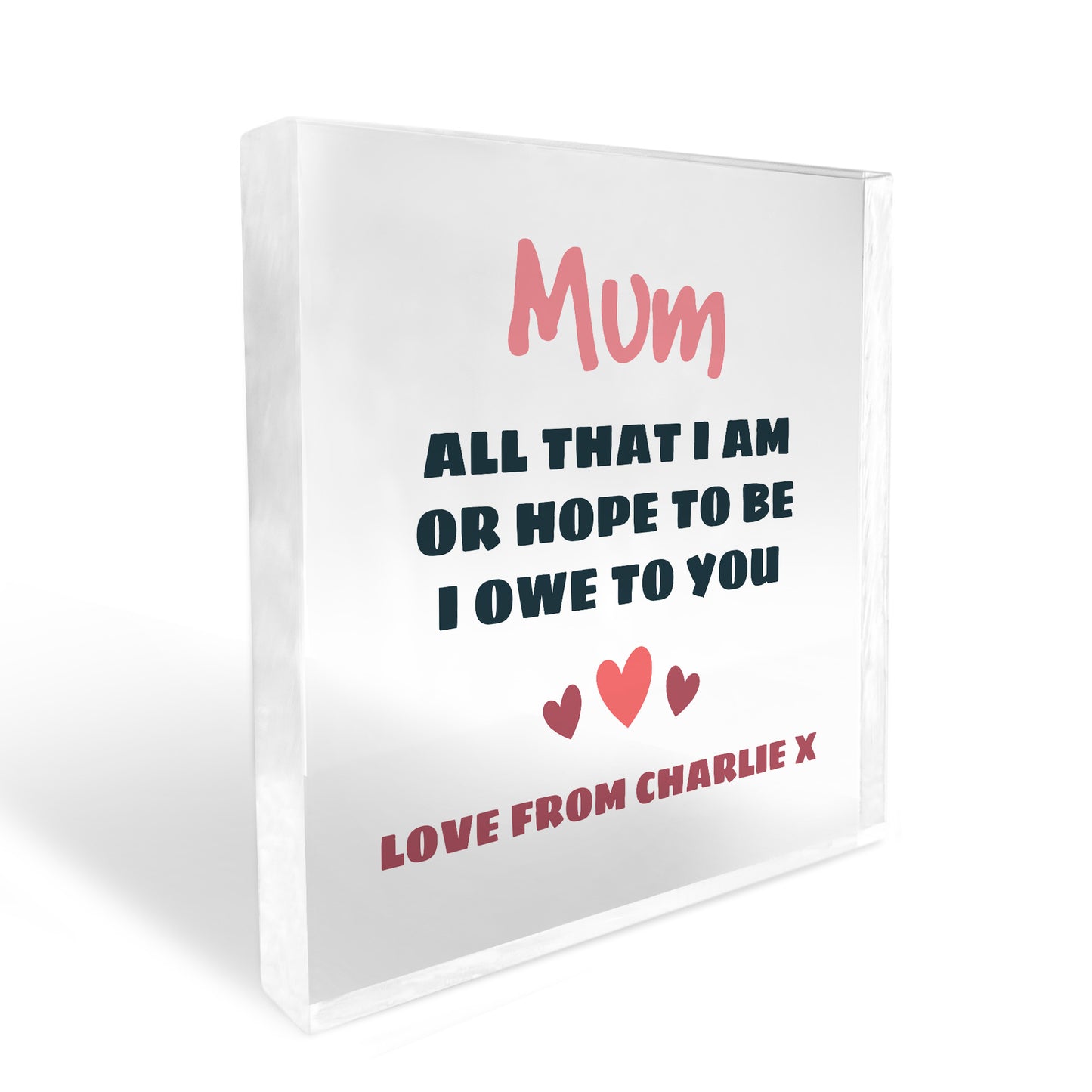 THANK YOU GIFT For Mum On Mothers Day Birthday Personalised