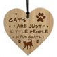 Funny Cat Gift For Cat Lovers Hanging Wood Heart Home Decor