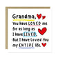 Card For Grandma Birthday Mothers Day With Envelope Thank You