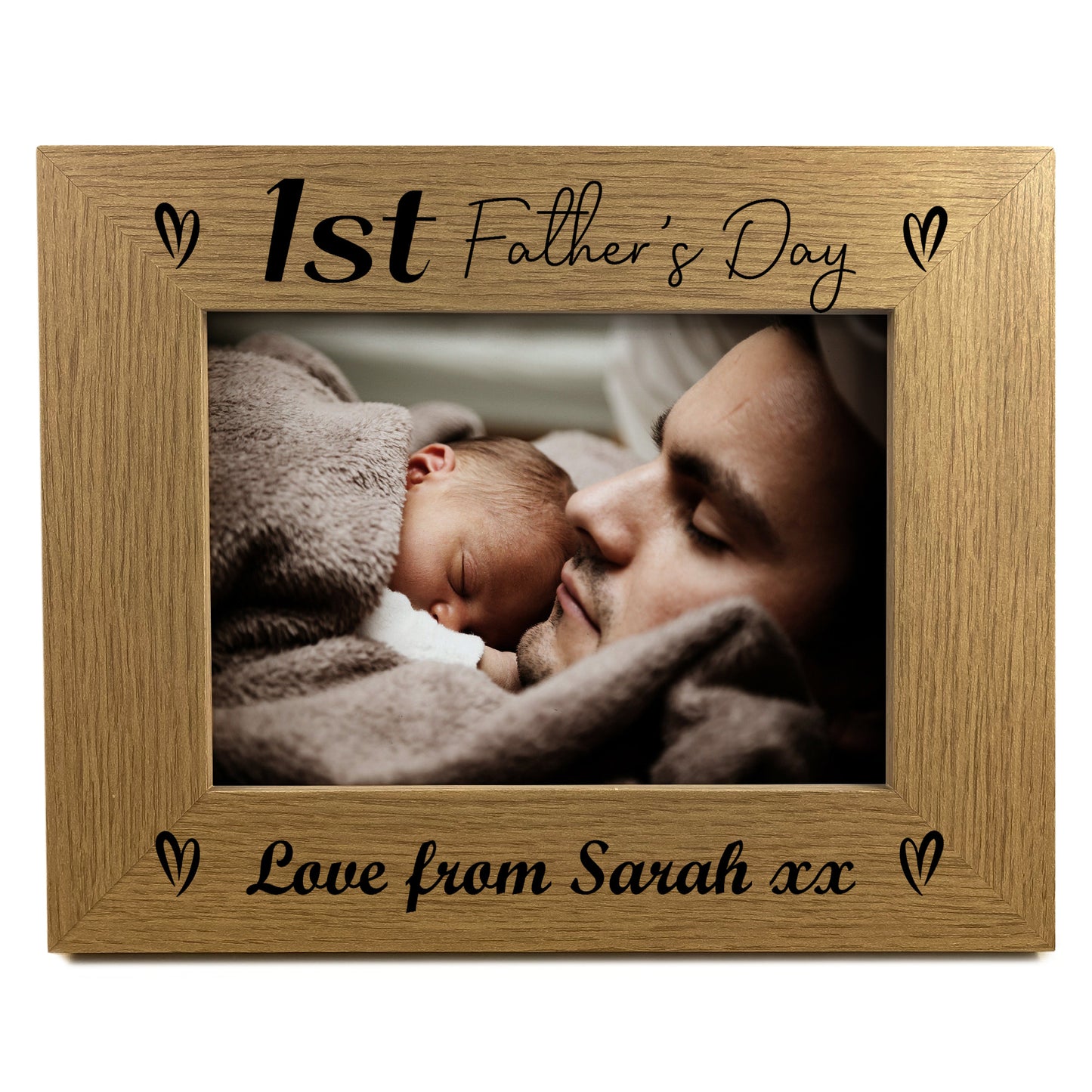 Personalised 1st Fathers Day 7x5 Photo Frame First Fathers Day