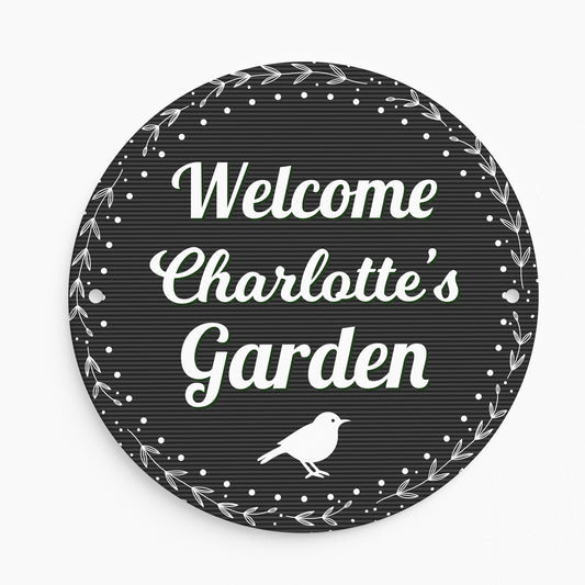 Personalised Garden Sign For Outside Hanging Welcome Sign