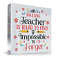 Hard To Find Impossible To Forget Gift For Teacher Thankyou Gift