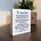 My Son Sentimental Gift Poem Building Block Son Gift From Mum
