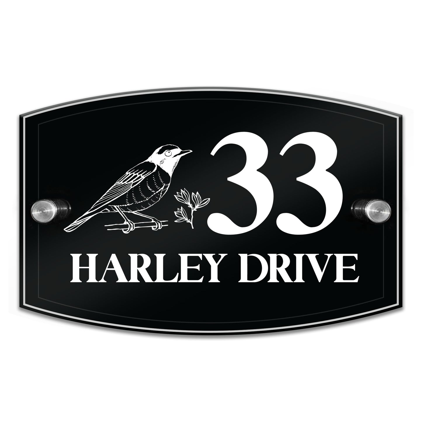Contemporary House Sign Plaque Door Number Home Address