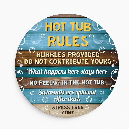 Hot Tub Sign For Outdoor Hot Tub Rules Sign Wall Mounted Sign