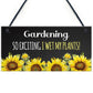 Garden Signs Funny Hanging Wall Door Plaque Funny Gift