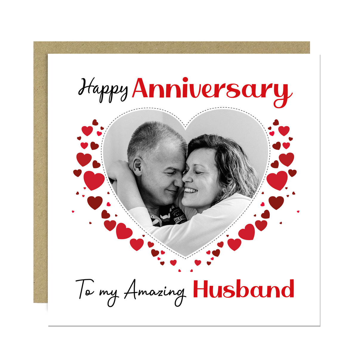 Personalised Anniversary Card For Husband 145mm x 145mm