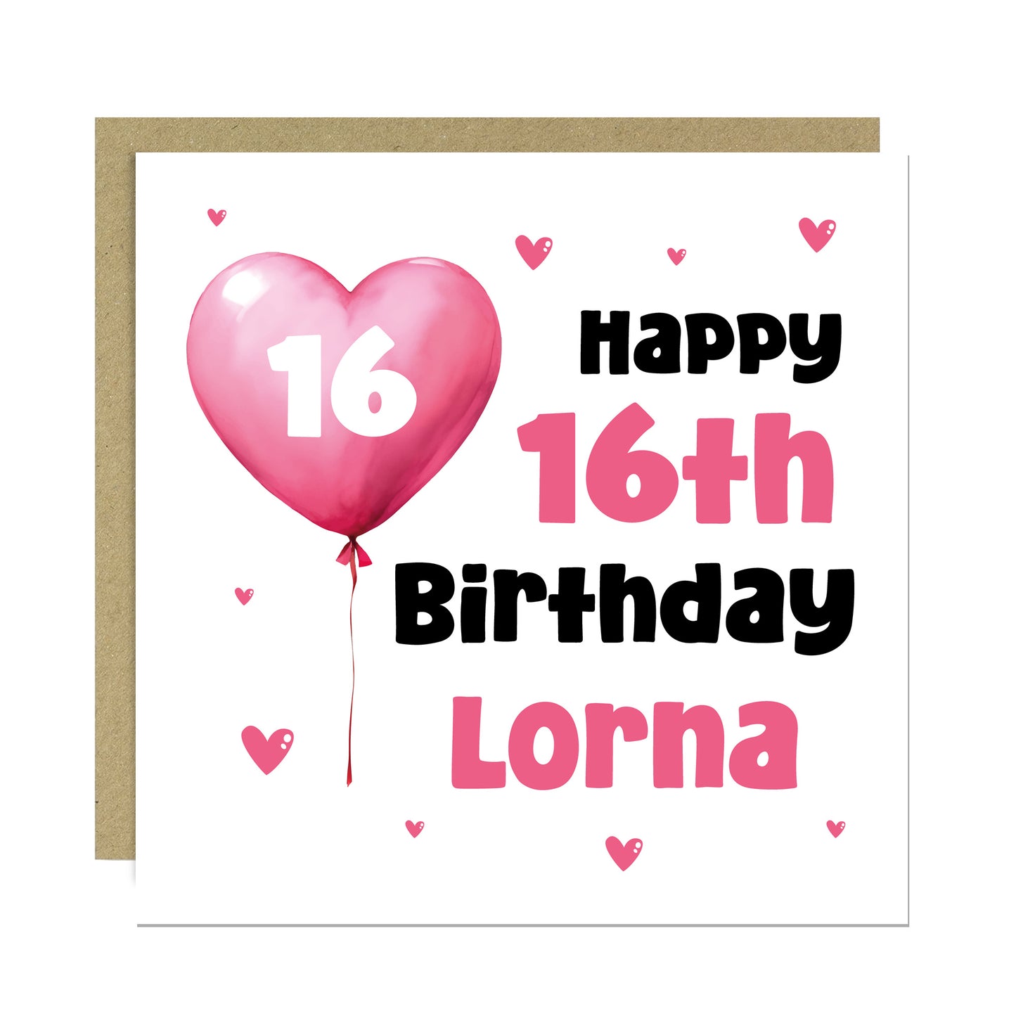 16th Birthday Card For Girls Personalised 16th Birthday Card