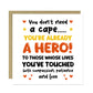 Thank You Card For HERO Thank You Card For Teacher Volunteer