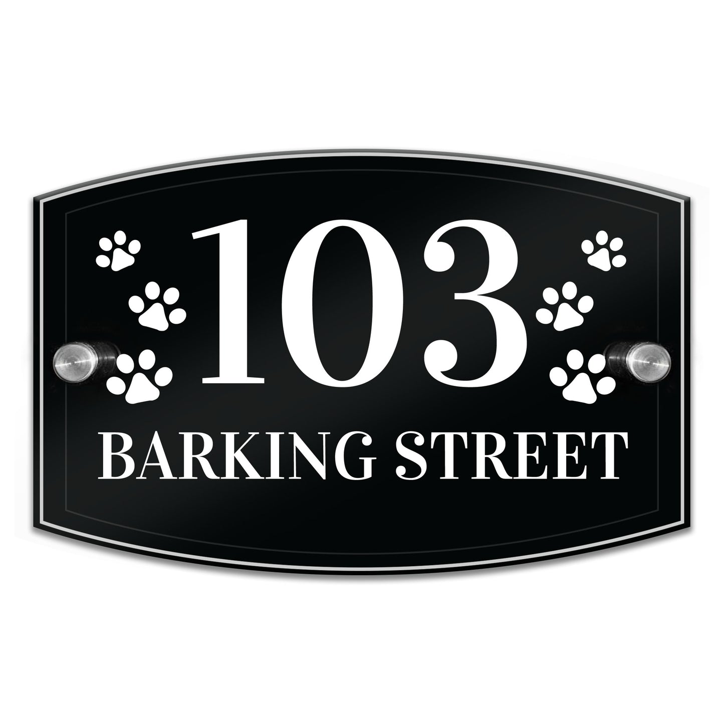 Dog Theme House Sign Plaque Door Number 1 - 9999 Personalised