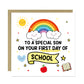 First Day Of School Card For Son With Kraft Envelope 1st Day