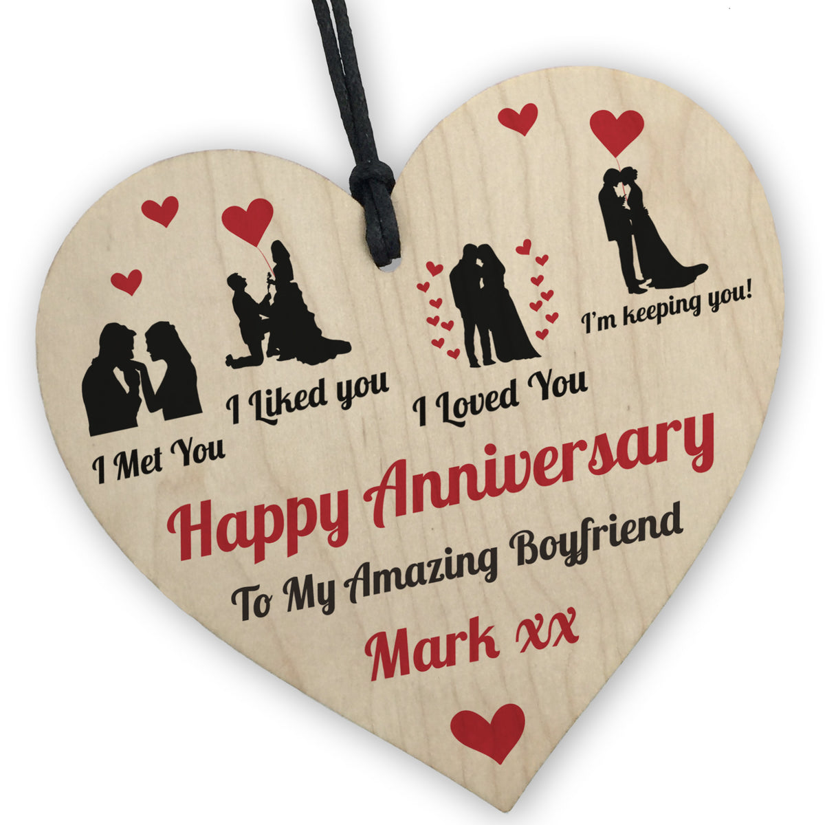 Personalised Anniversary Gift For Him Boyfriend Anniversary Gift