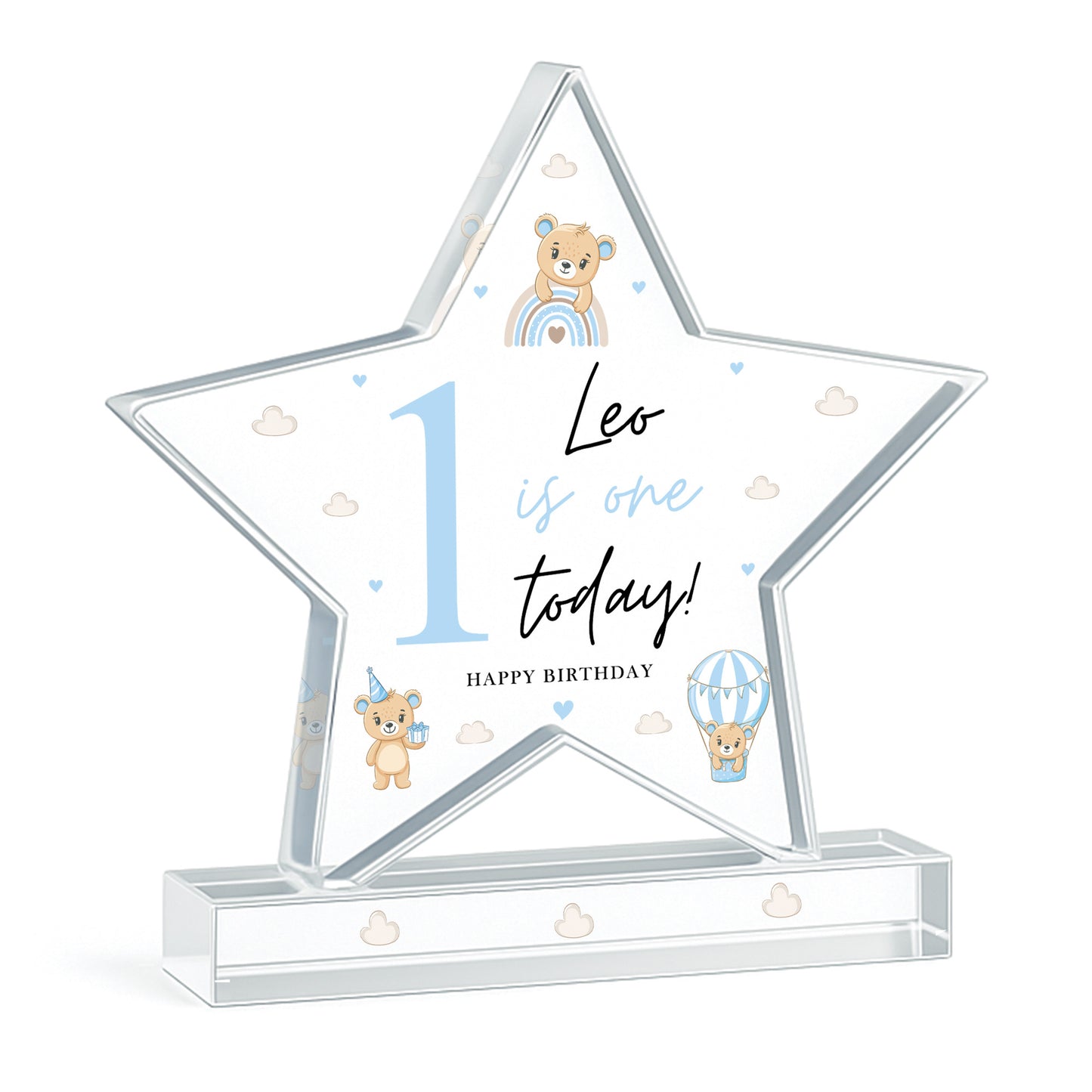 Personalised 1st Birthday Gift For Baby Boy ONE TODAY Star